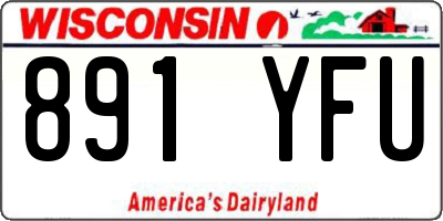 WI license plate 891YFU