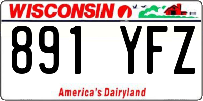 WI license plate 891YFZ