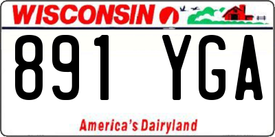 WI license plate 891YGA