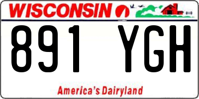WI license plate 891YGH