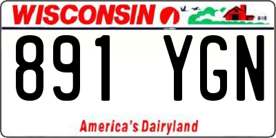 WI license plate 891YGN