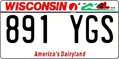 WI license plate 891YGS