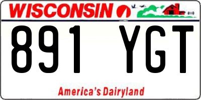 WI license plate 891YGT