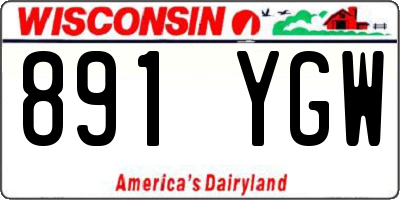 WI license plate 891YGW