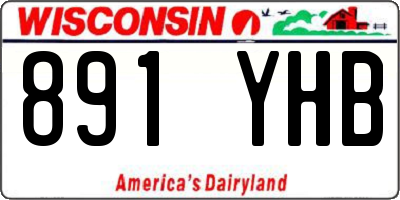 WI license plate 891YHB