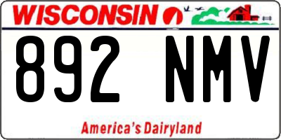 WI license plate 892NMV