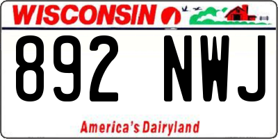 WI license plate 892NWJ