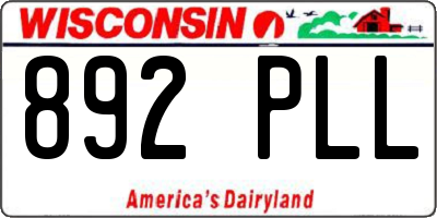 WI license plate 892PLL