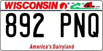 WI license plate 892PNQ