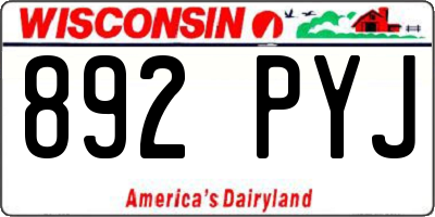 WI license plate 892PYJ