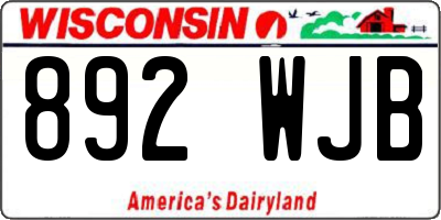 WI license plate 892WJB