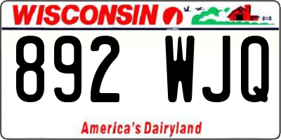WI license plate 892WJQ