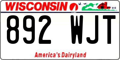 WI license plate 892WJT