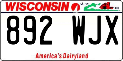 WI license plate 892WJX