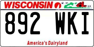 WI license plate 892WKI