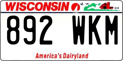 WI license plate 892WKM