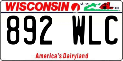 WI license plate 892WLC