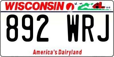 WI license plate 892WRJ