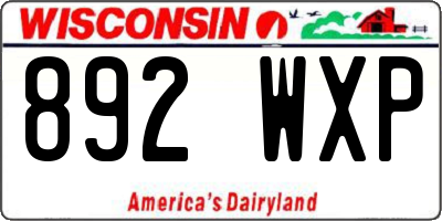 WI license plate 892WXP