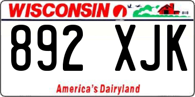 WI license plate 892XJK