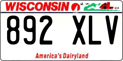 WI license plate 892XLV