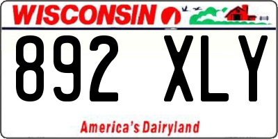 WI license plate 892XLY
