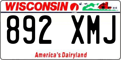 WI license plate 892XMJ
