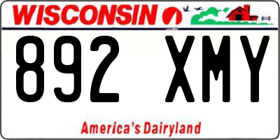 WI license plate 892XMY