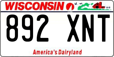 WI license plate 892XNT