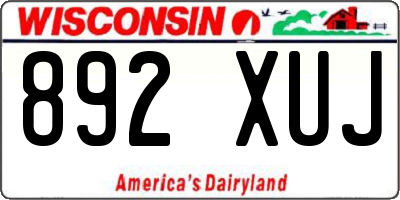 WI license plate 892XUJ