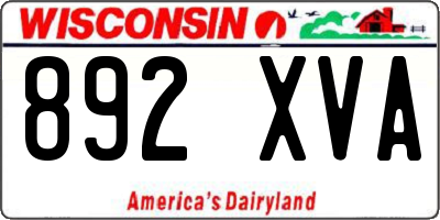 WI license plate 892XVA