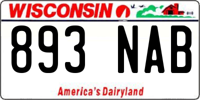 WI license plate 893NAB