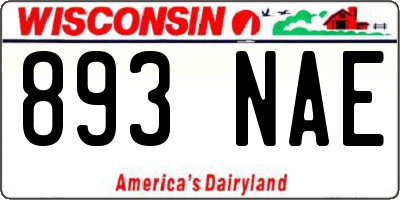 WI license plate 893NAE