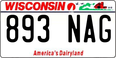 WI license plate 893NAG