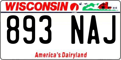 WI license plate 893NAJ