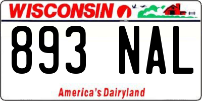 WI license plate 893NAL