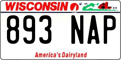 WI license plate 893NAP