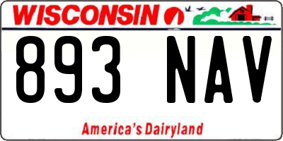WI license plate 893NAV