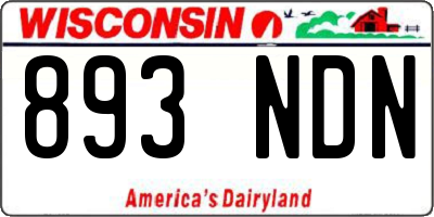 WI license plate 893NDN