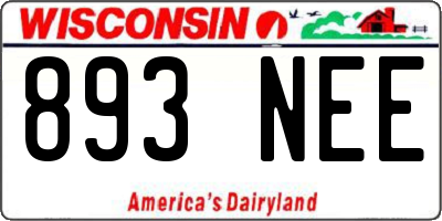 WI license plate 893NEE