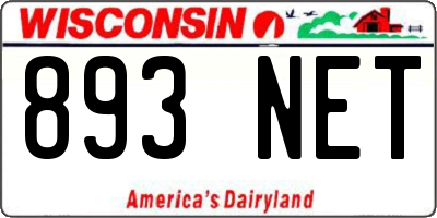 WI license plate 893NET