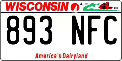 WI license plate 893NFC