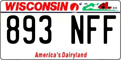 WI license plate 893NFF