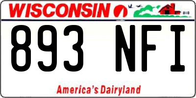WI license plate 893NFI