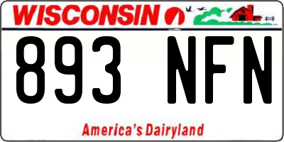 WI license plate 893NFN