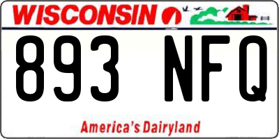 WI license plate 893NFQ