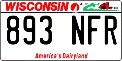 WI license plate 893NFR
