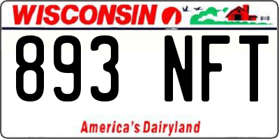 WI license plate 893NFT