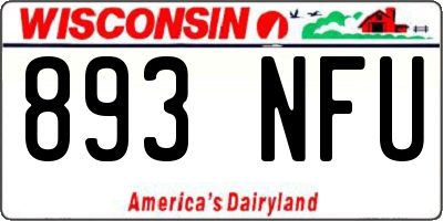 WI license plate 893NFU
