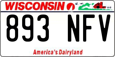 WI license plate 893NFV
